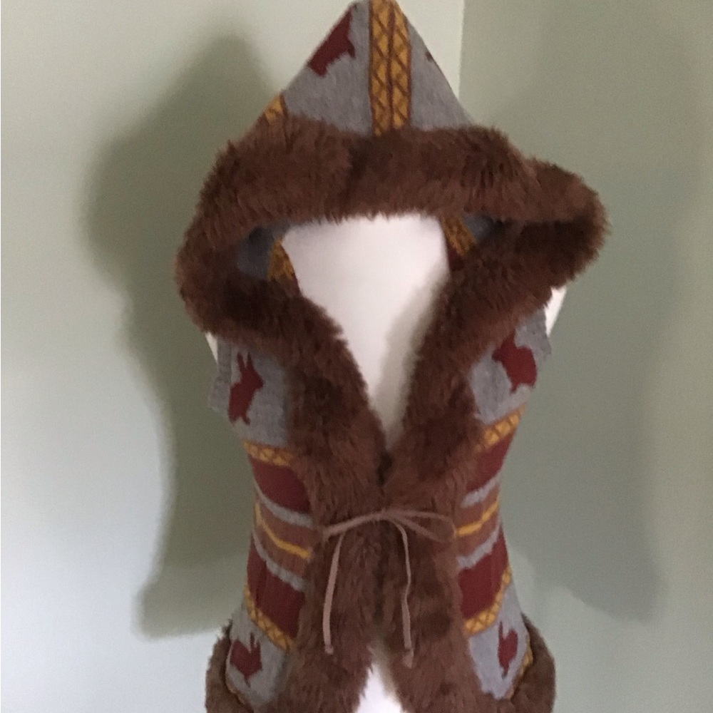 Vest, knitted vest, fall colors, size s/p
